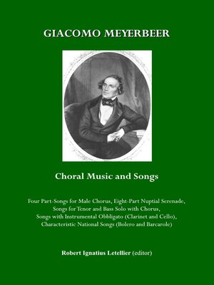 cover image of Giacomo Meyerbeer Choral Music and Songs